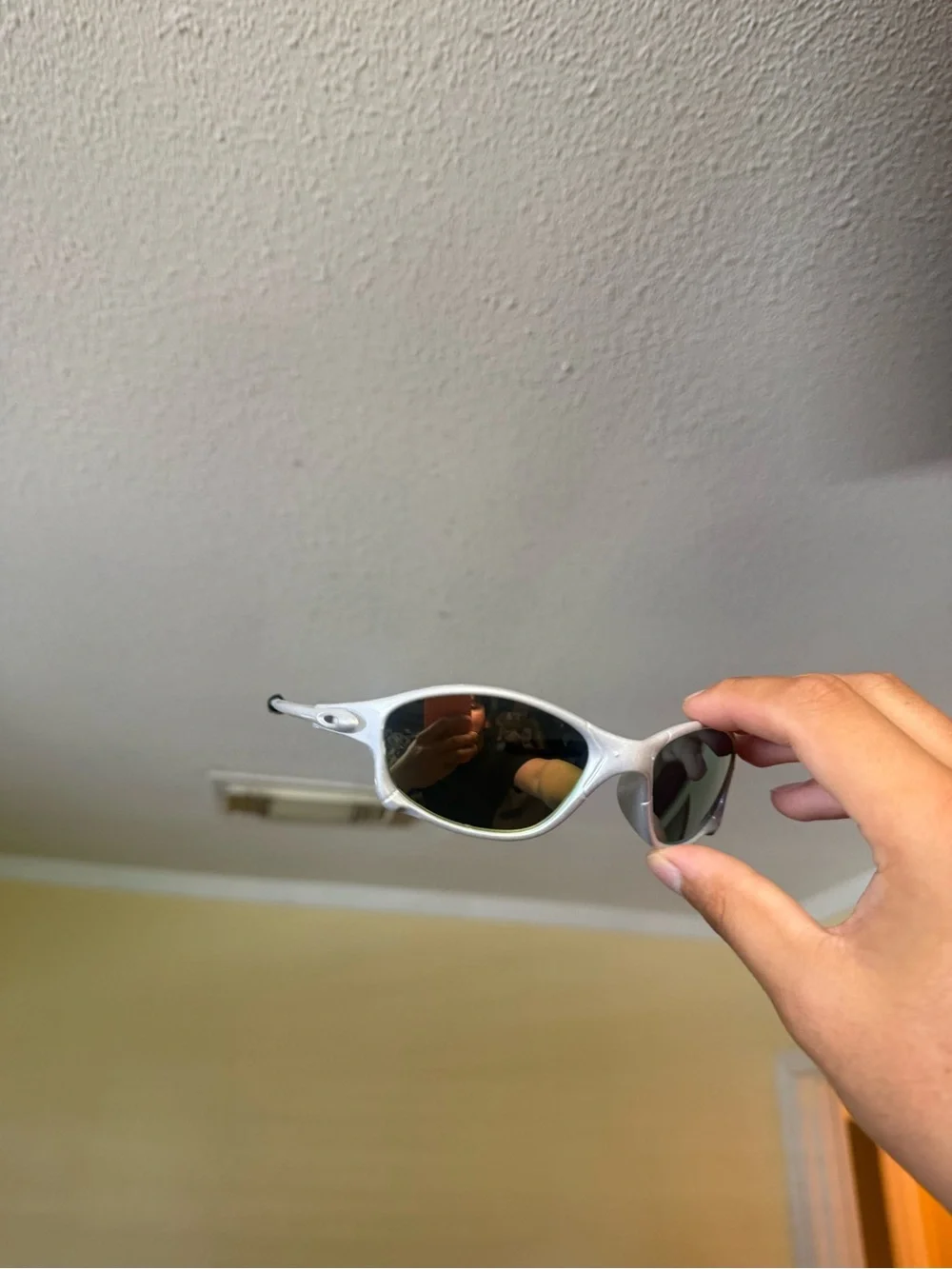 White Women's Sport Sunglasses with Dark Lenses Oakley